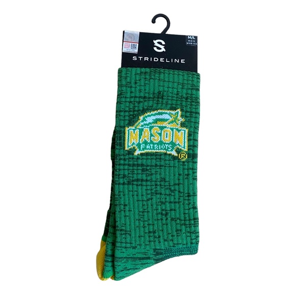 Strideline NCAA George Mason Patriots Full Knit Crew Socks - Picture 11 of 13